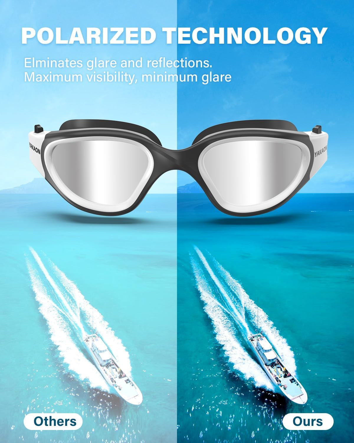 Adult Swim Goggles for Men & Women, Anti-Fog Lenses & Leakproof Seal for Lap Swimming, Open Water, Pool